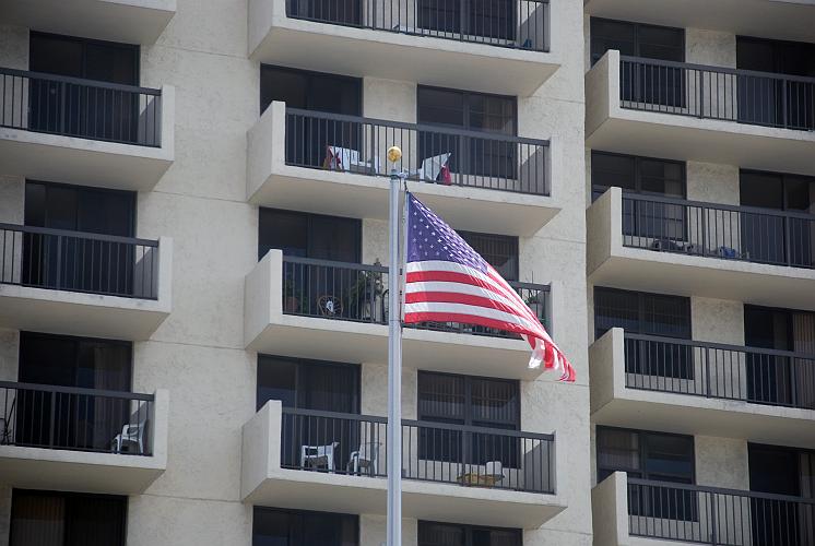 Miami beach, stars and stripes